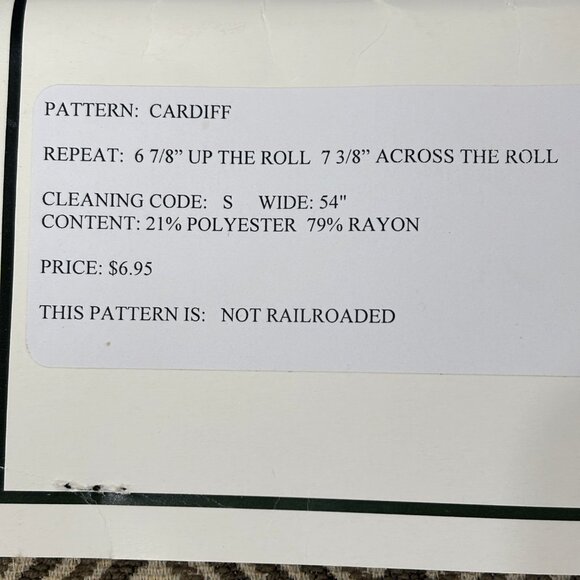 Gum Tree Fabrics upholstery Fabric - cardiff pattern Vtg Sample - Picture 6 of 6